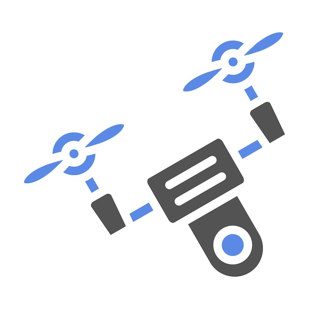Diseño vectorial Estilo de icono de avión no tripulado volador