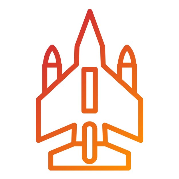 Diseño vectorial Estilo del icono del avión a reacción
