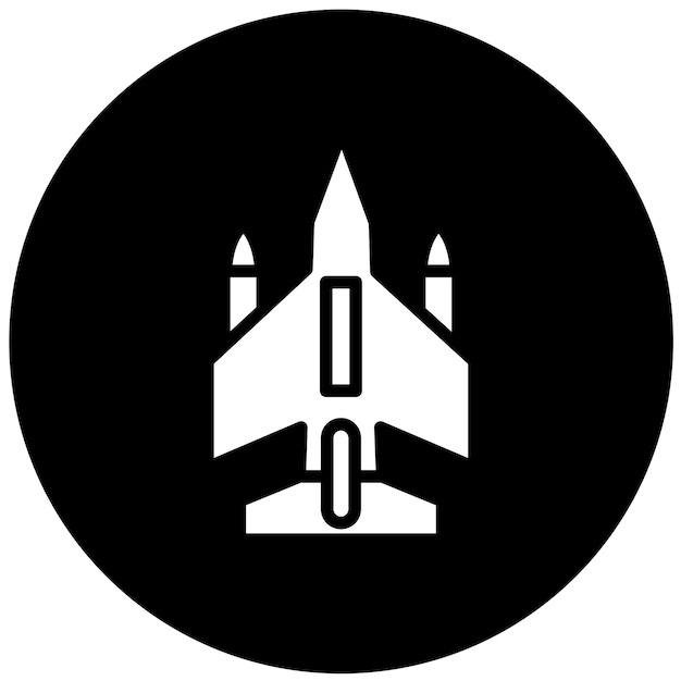 Diseño vectorial Estilo del icono del avión a reacción