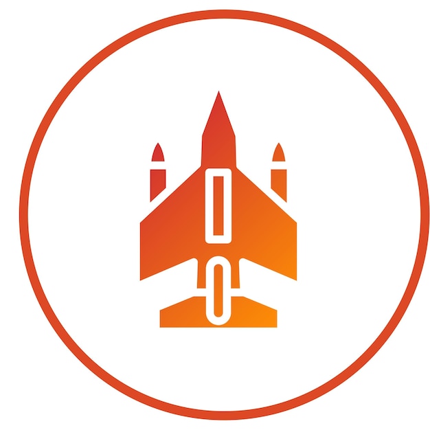 Diseño vectorial Estilo del icono del avión a reacción