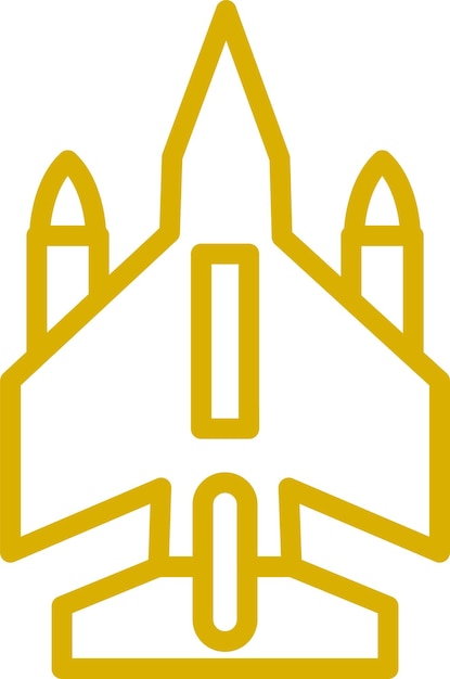 Diseño vectorial Estilo del icono del avión a reacción
