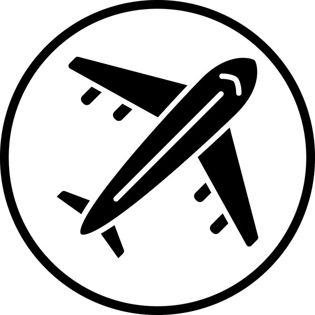 Diseño vectorial Estilo del icono del avión