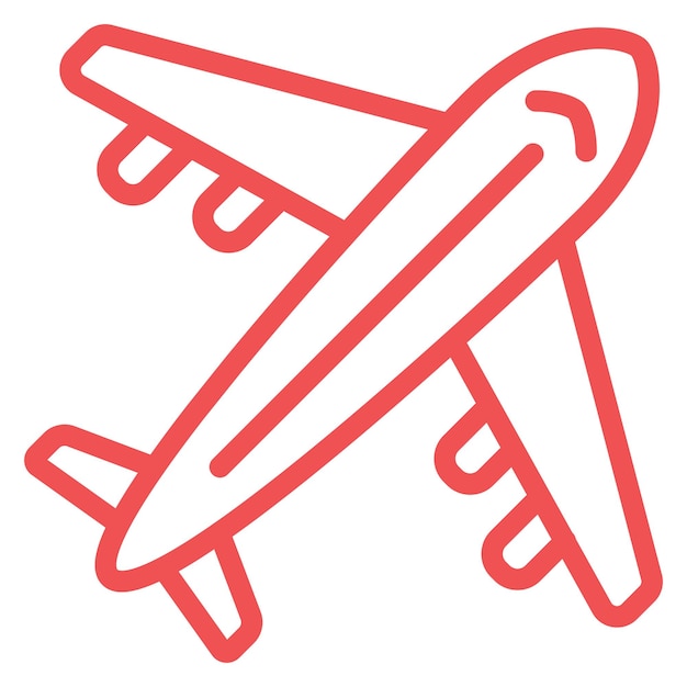 Diseño vectorial Estilo del icono del avión