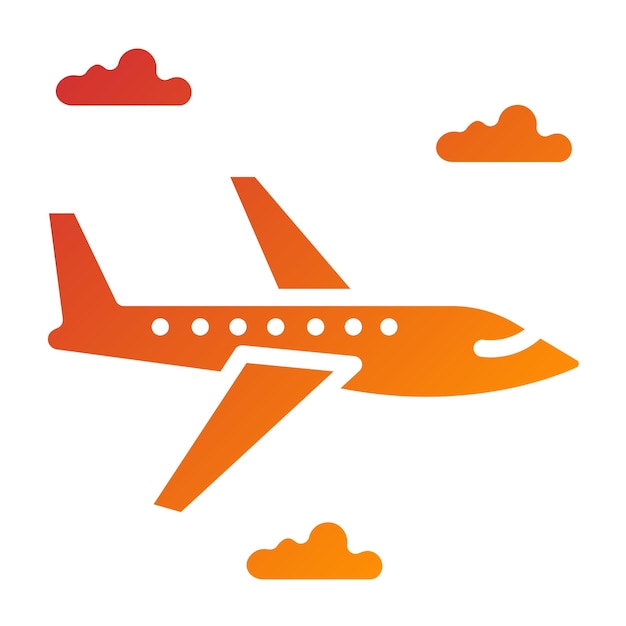 Diseño vectorial Estilo del icono del avión