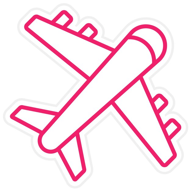 Diseño vectorial Estilo del icono del avión