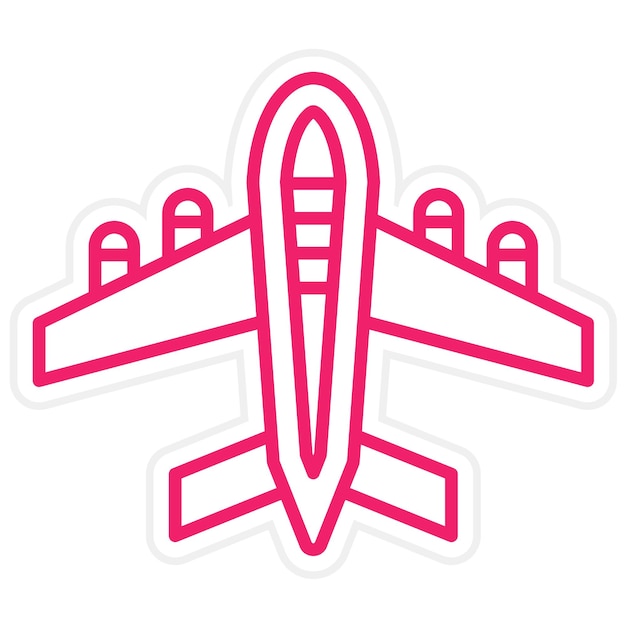 Diseño vectorial Estilo del icono del avión