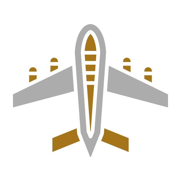 Diseño vectorial Estilo del icono del avión