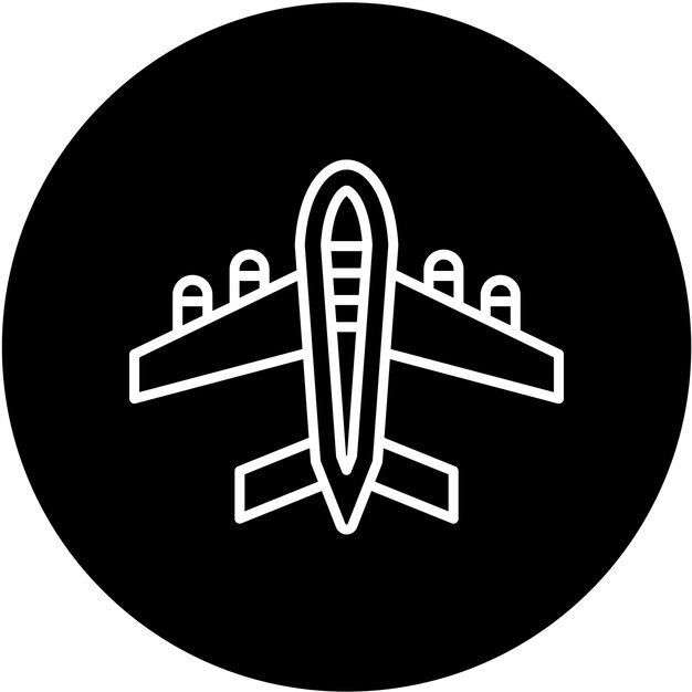 Diseño vectorial Estilo del icono del avión