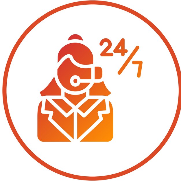 Diseño vectorial Estilo del icono de ayuda al cliente