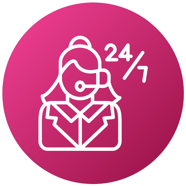 Diseño vectorial Estilo del icono de ayuda al cliente