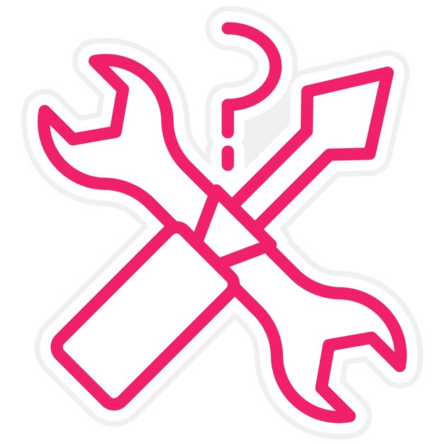 Diseño vectorial estilo de icono de ayuda DIY