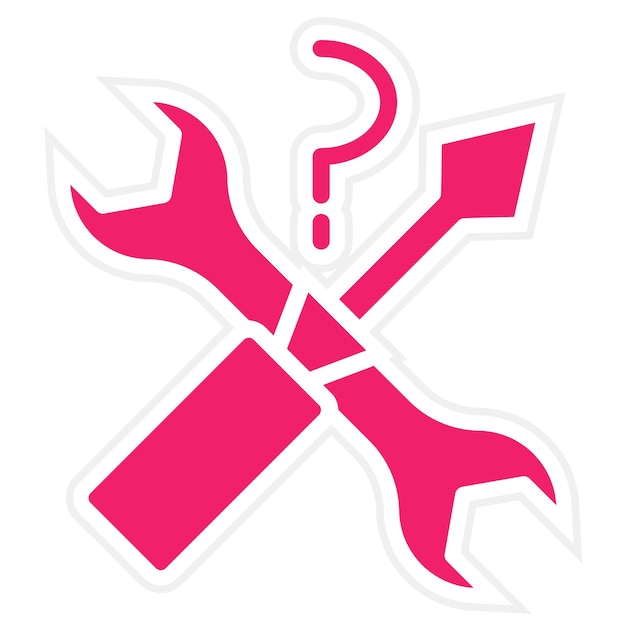 Diseño vectorial estilo de icono de ayuda DIY