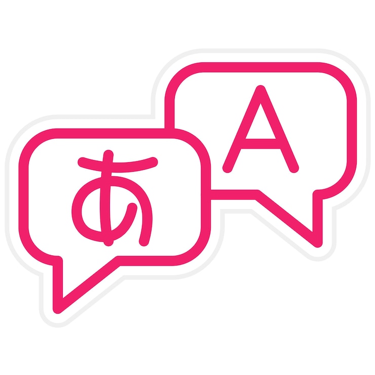 Vector diseño vectorial estilo de icono de ayuda multilingüe