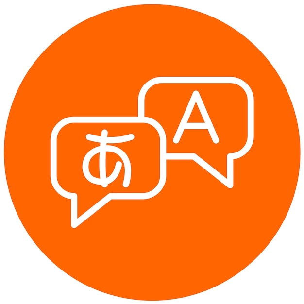Diseño vectorial Estilo de icono de ayuda multilingüe