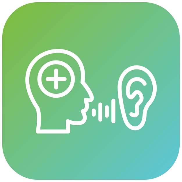 Diseño vectorial Estilo de icono de ayuda de susurro