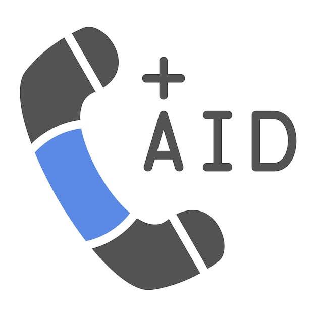 Diseño vectorial Estilo del icono de ayuda telefónica