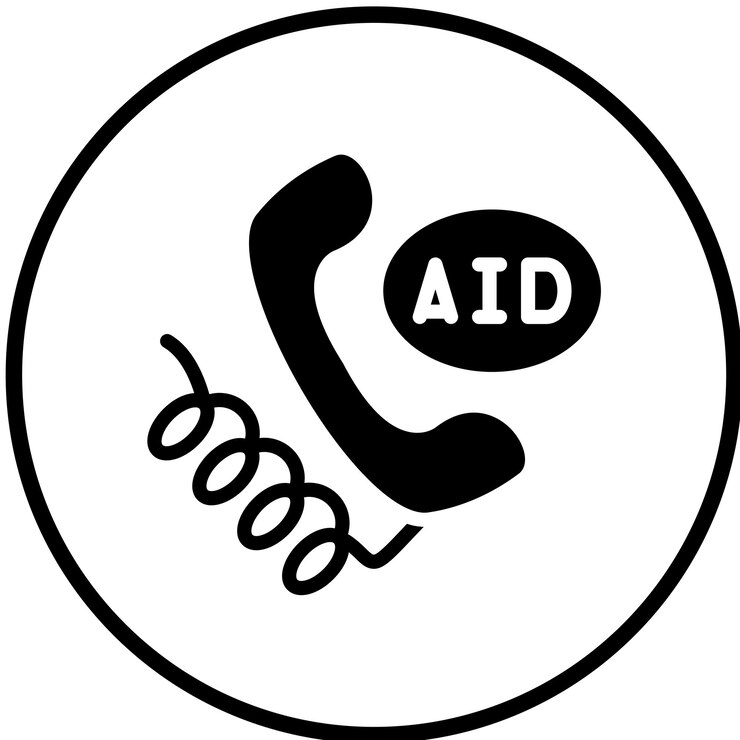 Vector diseño vectorial estilo del icono de ayuda telefónica
