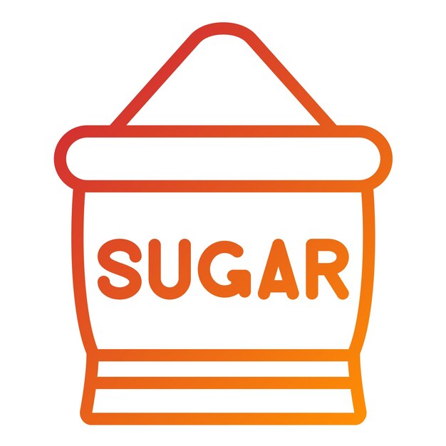 Diseño vectorial Estilo del icono de azúcar