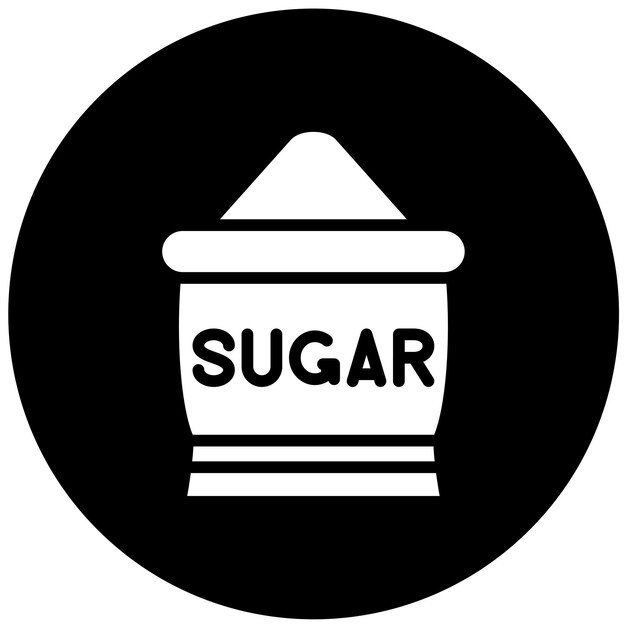 Diseño vectorial Estilo del icono de azúcar