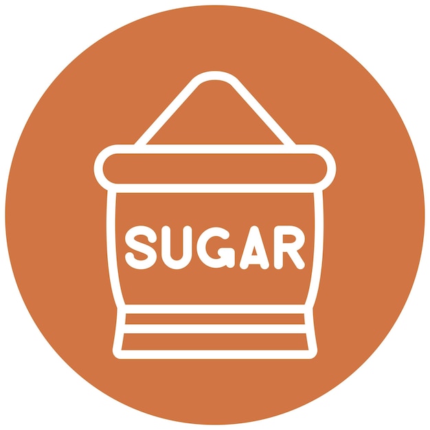Diseño vectorial Estilo del icono de azúcar