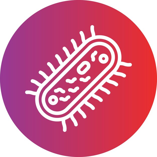 Diseño vectorial Estilo del icono de la bacteria