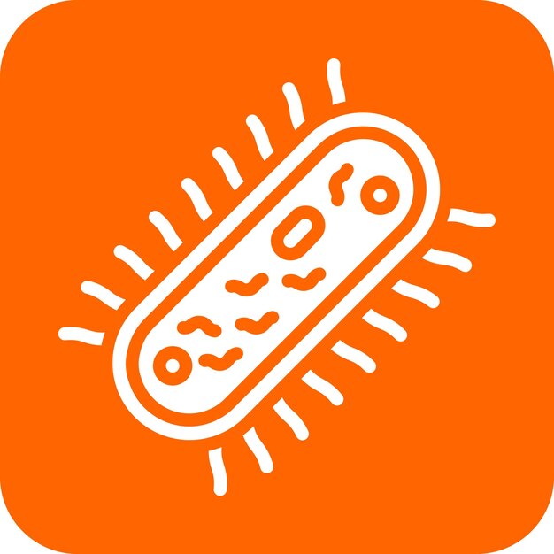Diseño vectorial Estilo del icono de la bacteria