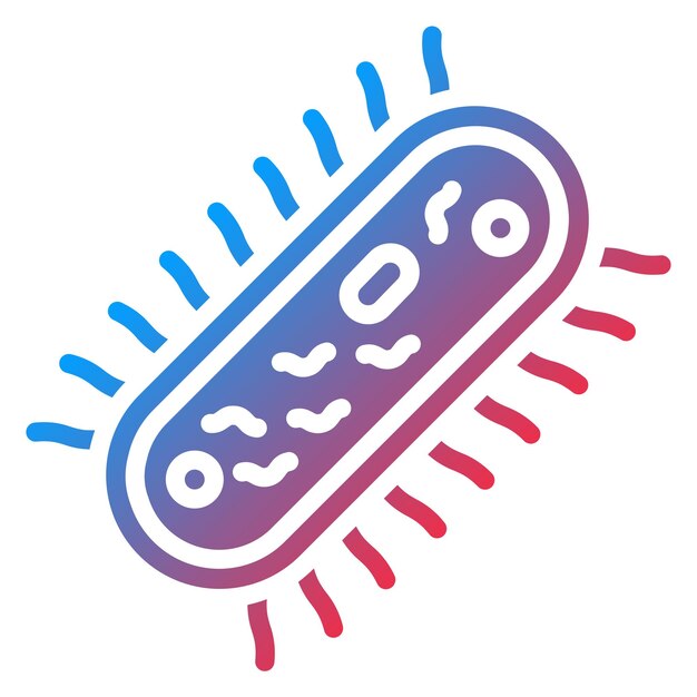 Diseño vectorial Estilo del icono de la bacteria