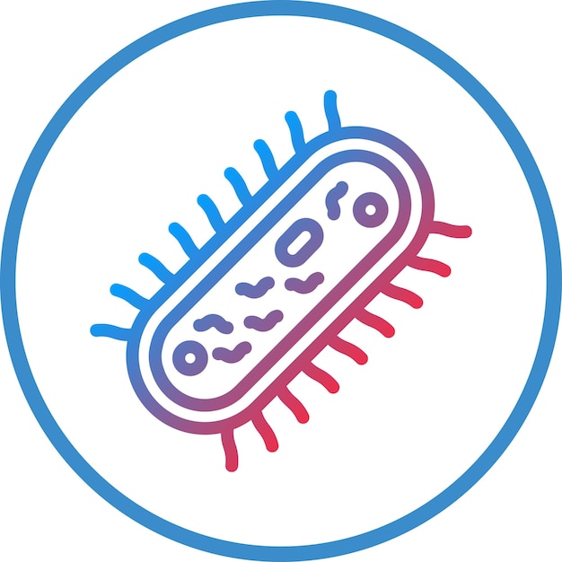 Vector diseño vectorial estilo del icono de la bacteria