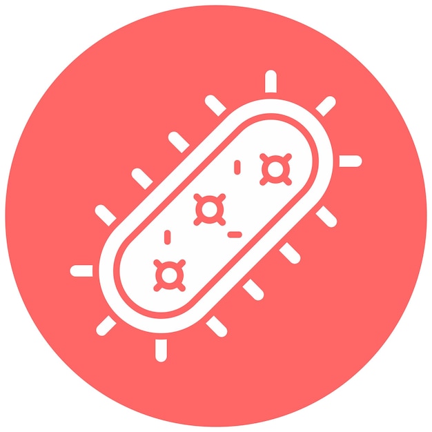 Diseño vectorial Estilo del icono de la bacteria