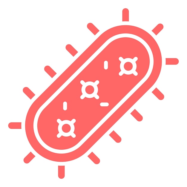 Diseño vectorial Estilo del icono de la bacteria