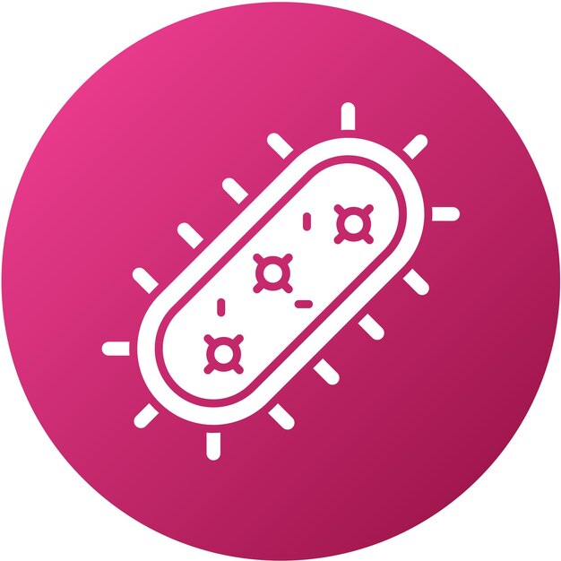 Diseño vectorial Estilo del icono de la bacteria