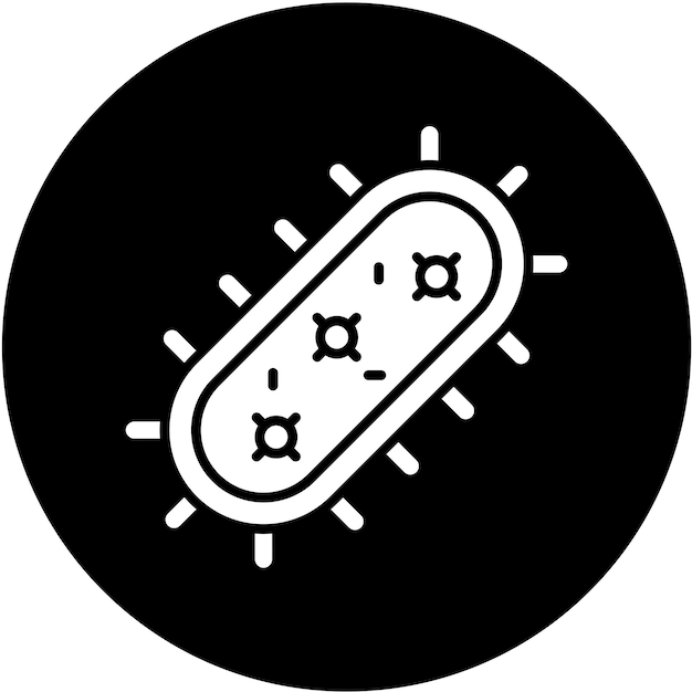 Diseño vectorial Estilo del icono de la bacteria
