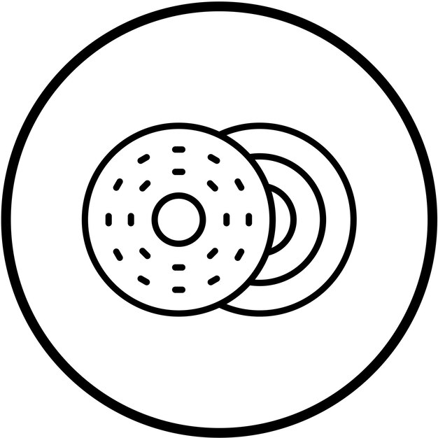 Diseño vectorial Estilo del icono de Bagel