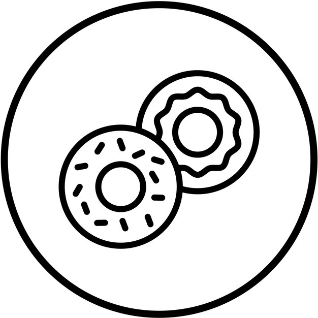 Diseño vectorial Estilo del icono de Bagel