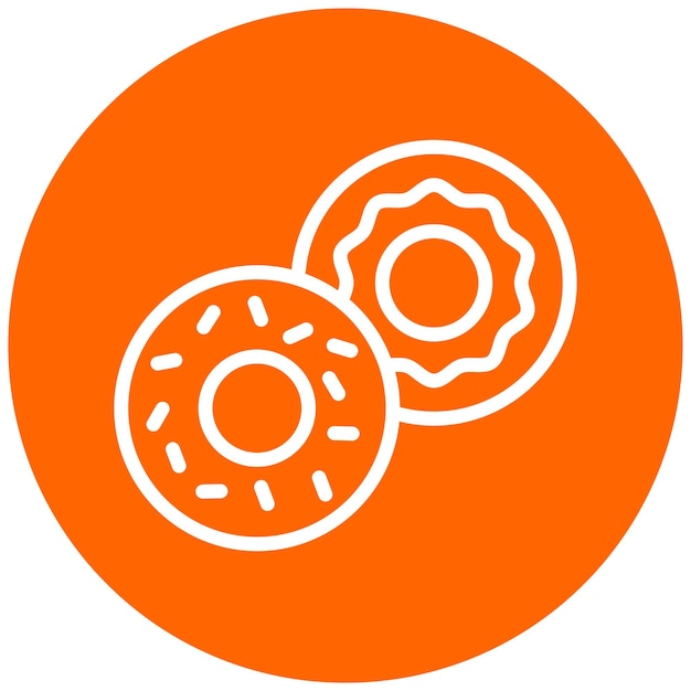 Diseño vectorial Estilo del icono de Bagel