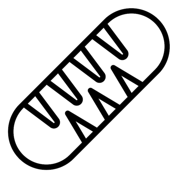 Diseño vectorial del estilo del icono de la baguette