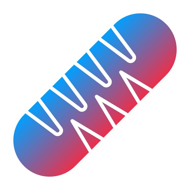 Diseño vectorial del estilo del icono de la baguette