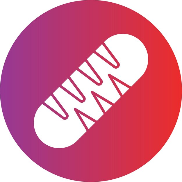 Diseño vectorial del estilo del icono de la baguette