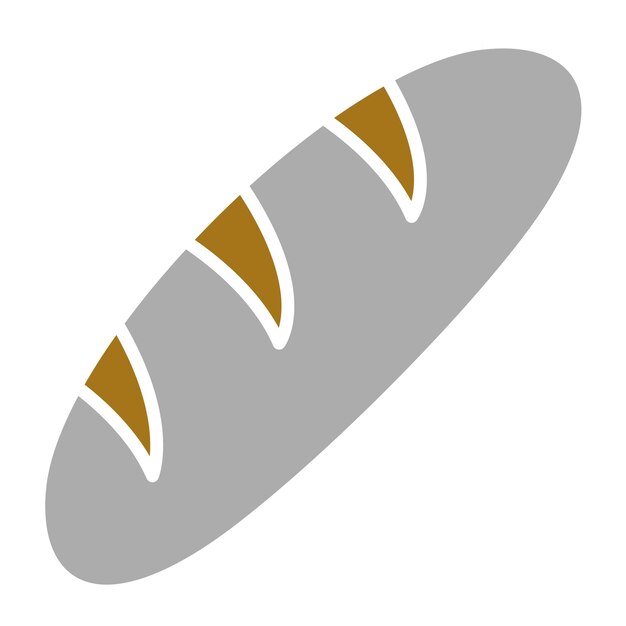 Diseño vectorial del estilo del icono de la baguette