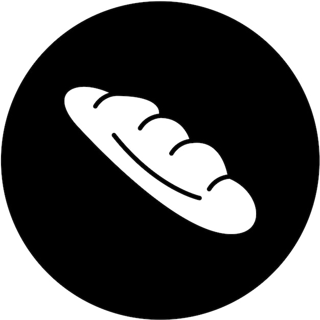 Diseño vectorial del estilo del icono de la baguette