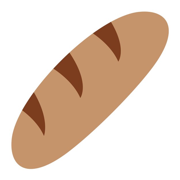 Diseño vectorial del estilo del icono de la baguette