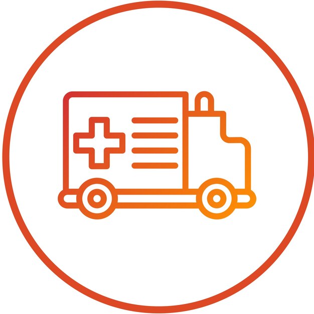 Diseño vectorial Estilo del icono de la bahía de la ambulancia