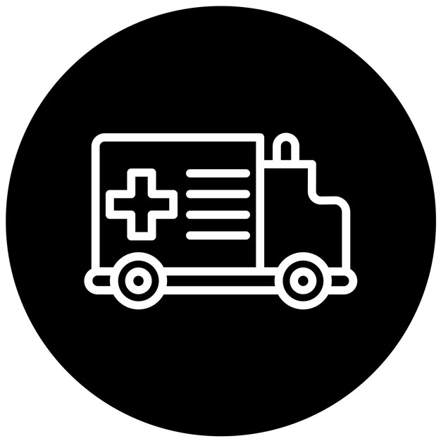 Diseño vectorial Estilo del icono de la bahía de la ambulancia