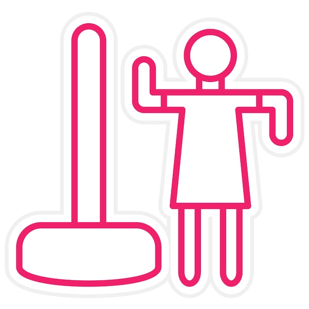 Diseño vectorial Estilo de icono de bailarín de poste