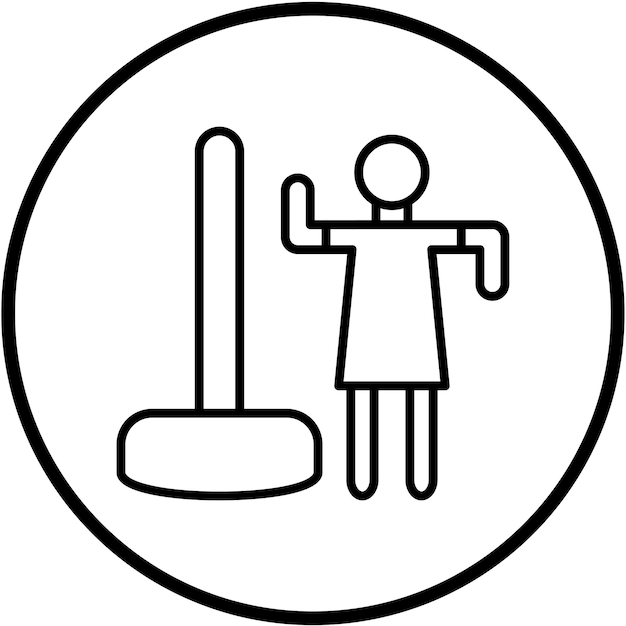 Diseño vectorial Estilo de icono de bailarín de poste