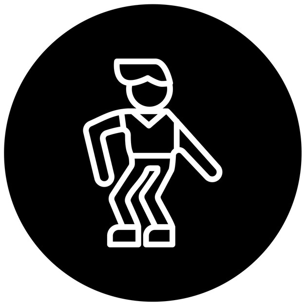 Diseño vectorial Estilo del icono del bailarín