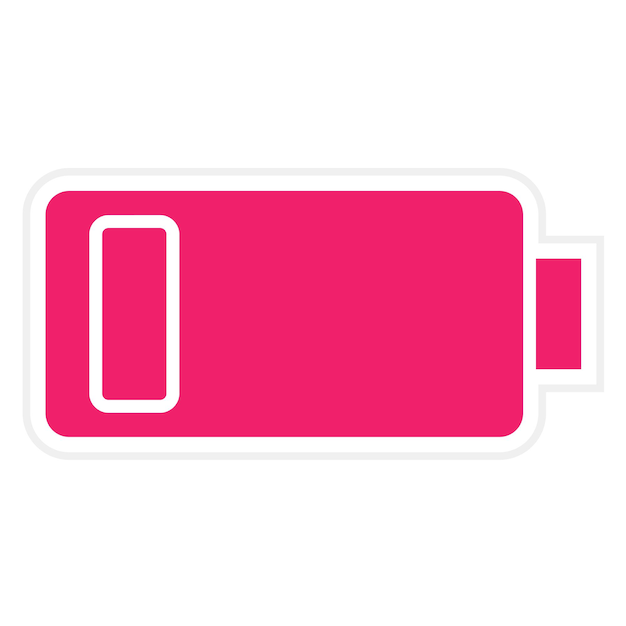 Diseño vectorial Estilo del icono de baja batería