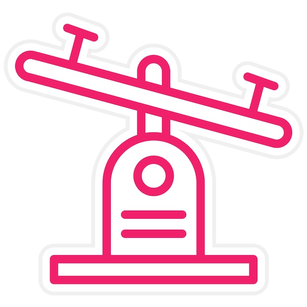 Diseño vectorial Estilo del icono de balanceo