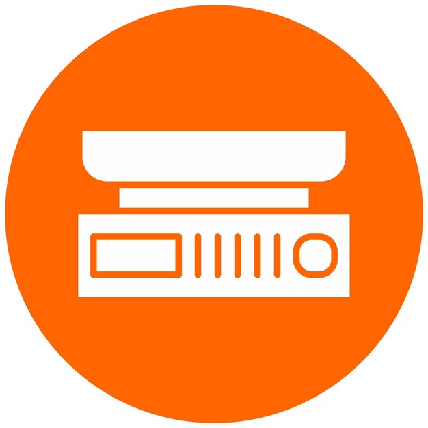 Diseño vectorial Estilo del icono de la balanza electrónica