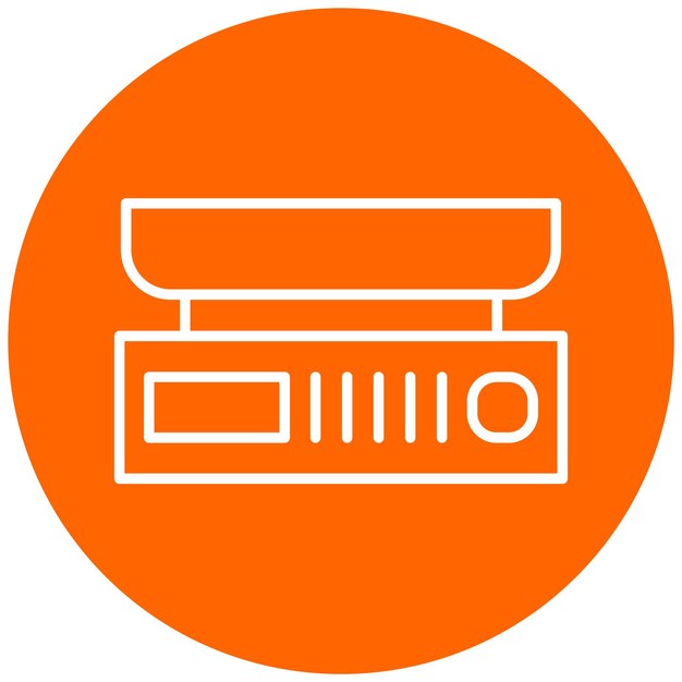 Diseño vectorial Estilo del icono de la balanza electrónica